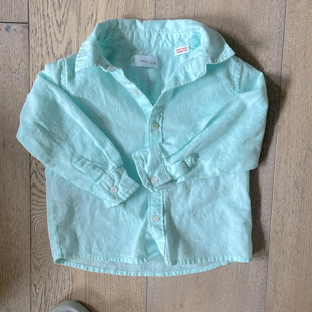 Mango button down teal/aqua
